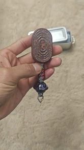 Planet Lanyard Bead Carbon Damascus
