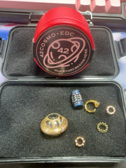 Planet Lanyard Bead, Zirconium, Mokume