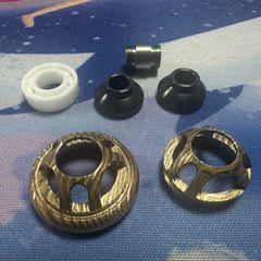Planet Lanyard Bead, Zirconium, Mokume
