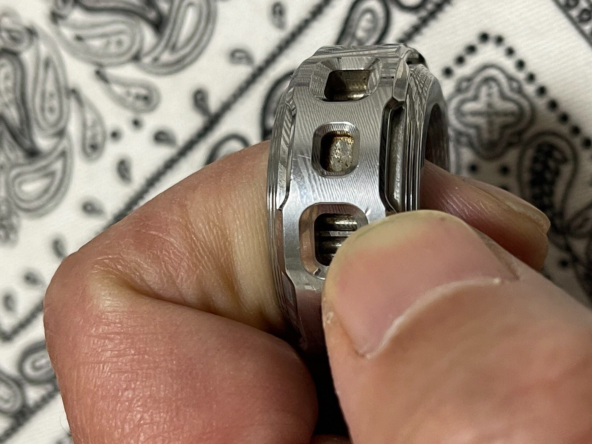 Mechanical Ring, Damasteel