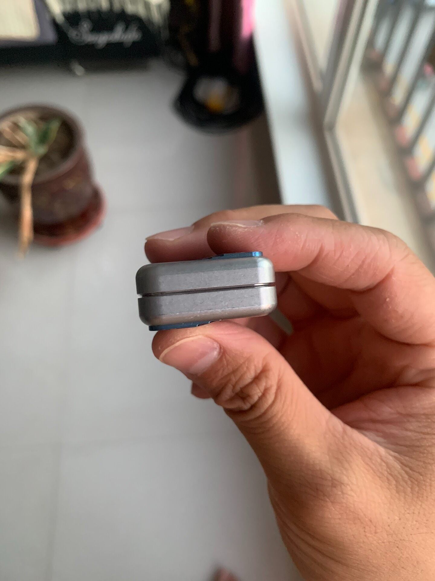 Bear Push Stainless Steel Titanium