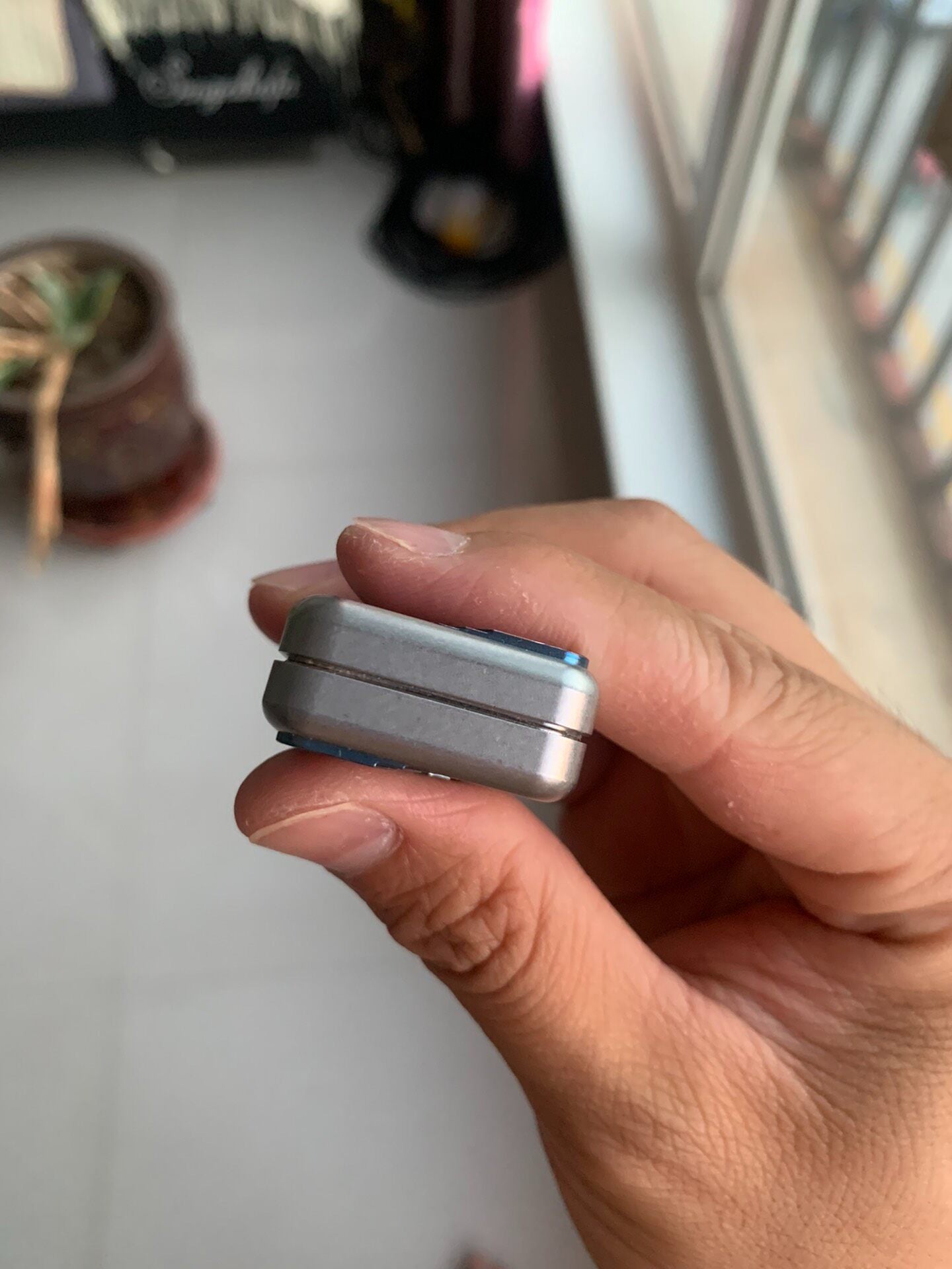 Bear Push Stainless Steel Titanium