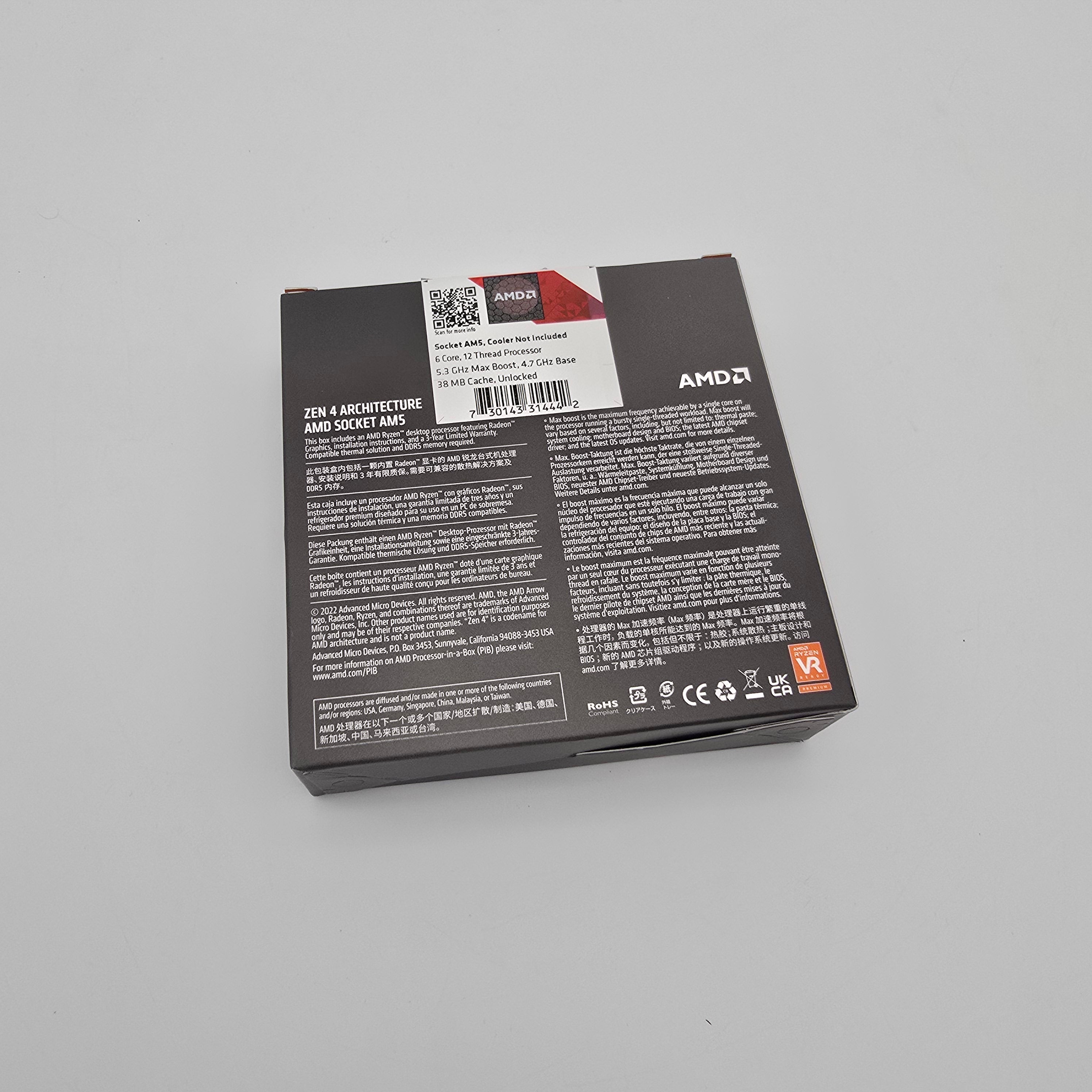 AMD Ryzen 9 7900X, AMD Radeon Socket AM5 Gaming Processor CPU