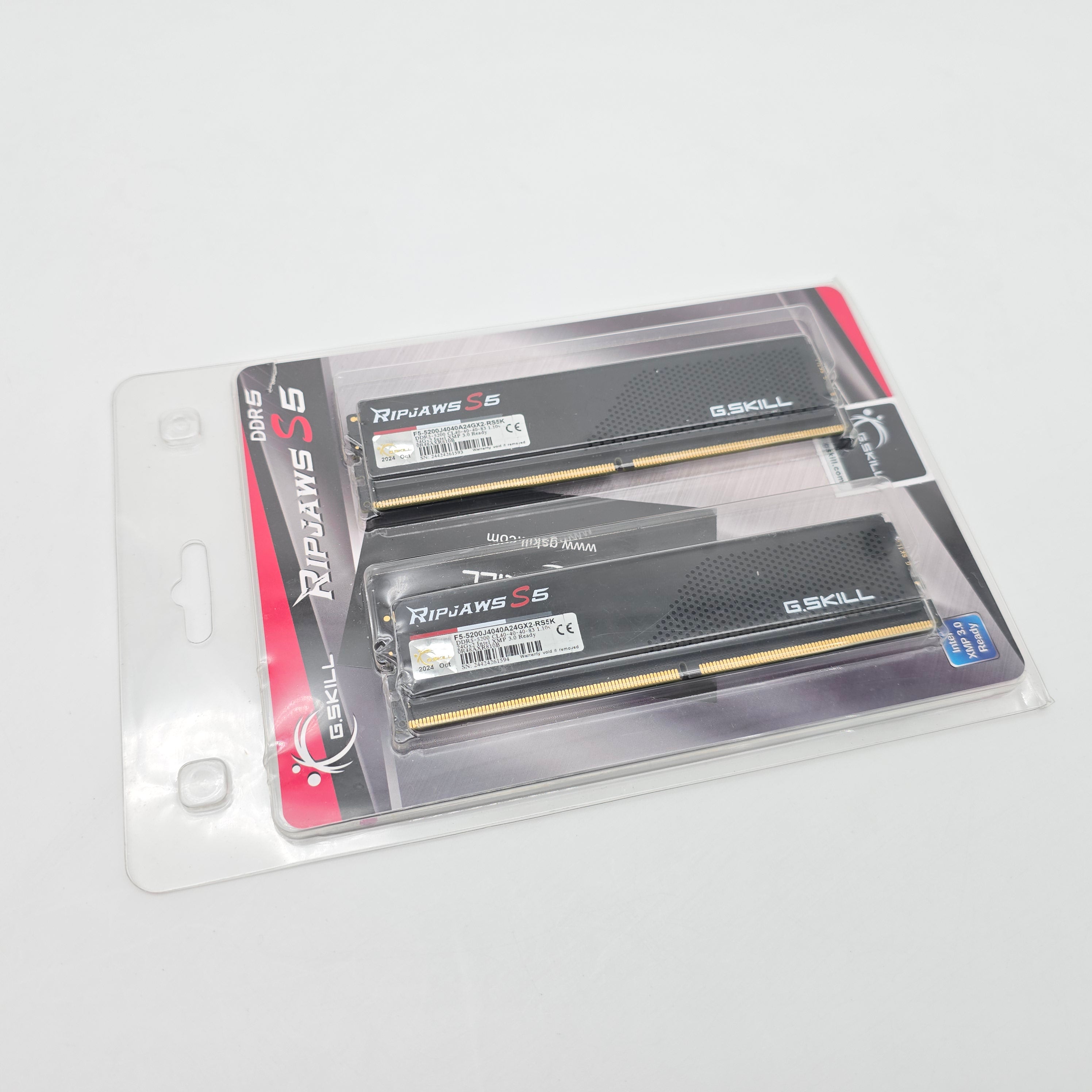 G.Skill Ripjaws S5 48GB DDR5, 5200MHz, CL40-40-40-83, Desktop Gaming Memory RAM (2x24GB)