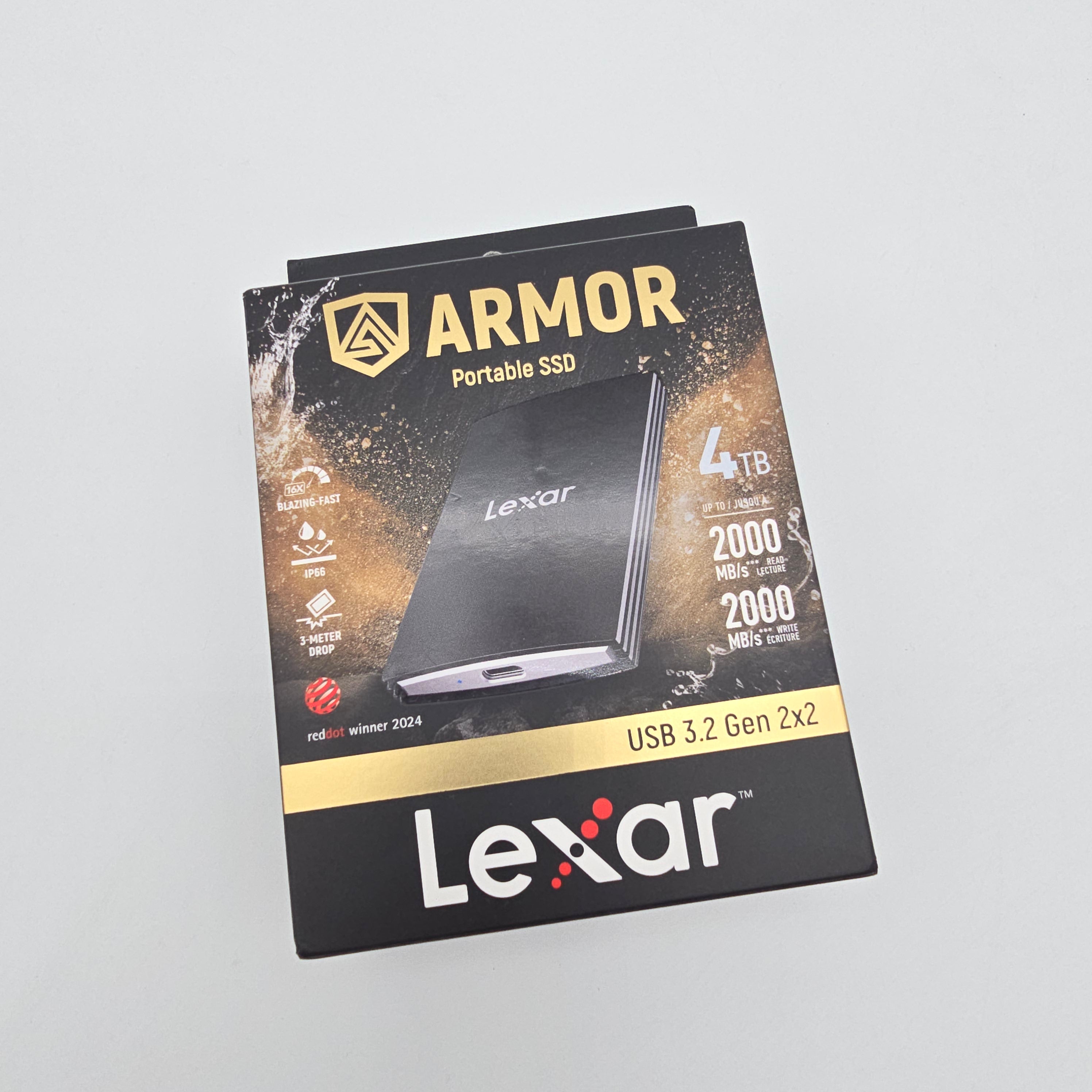 Lexar Armor 700 4TB USB 3.2 Gen 2x2 Portable SSD, External Solid State Drive Storage