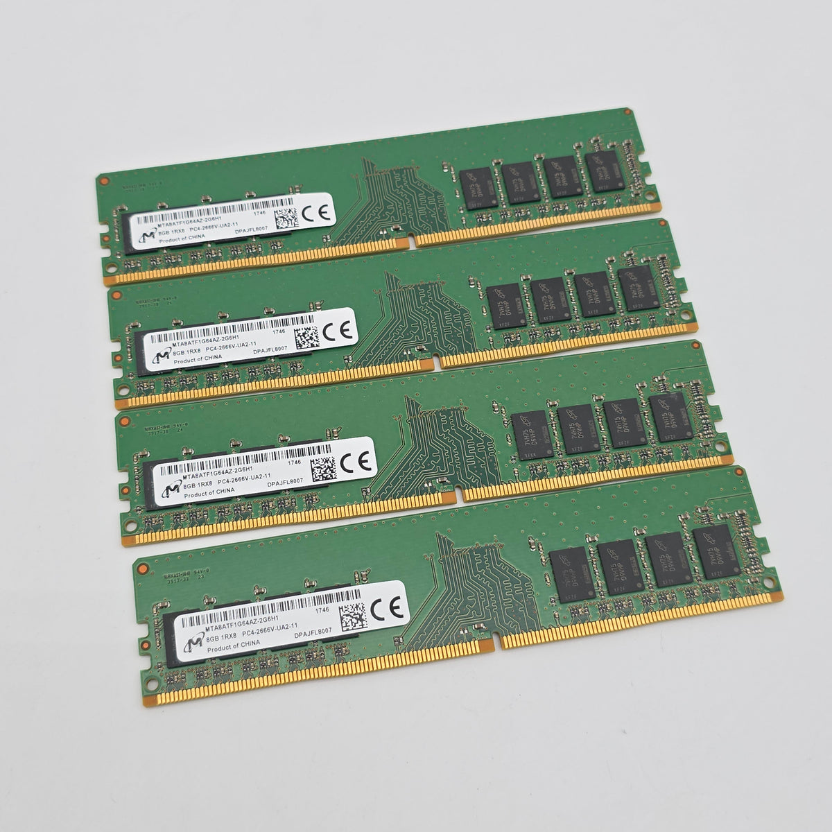 Micron 32GB DDR4, 2666MHz, UDIMM Desktop Memory RAM (4x8GB)