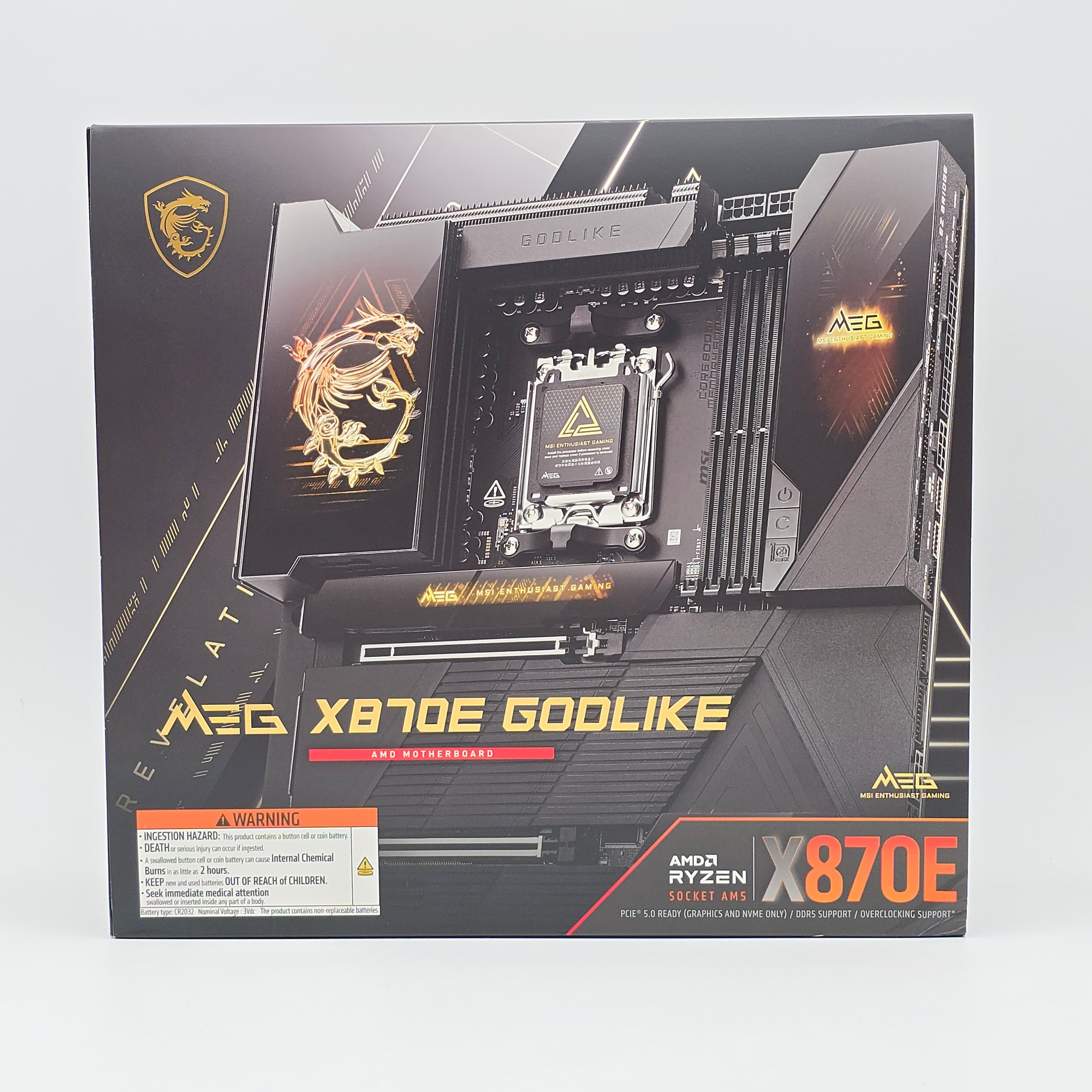 MSI MEG X870E Godlike, Socket AM5, ATX Desktop Gaming Motherboard