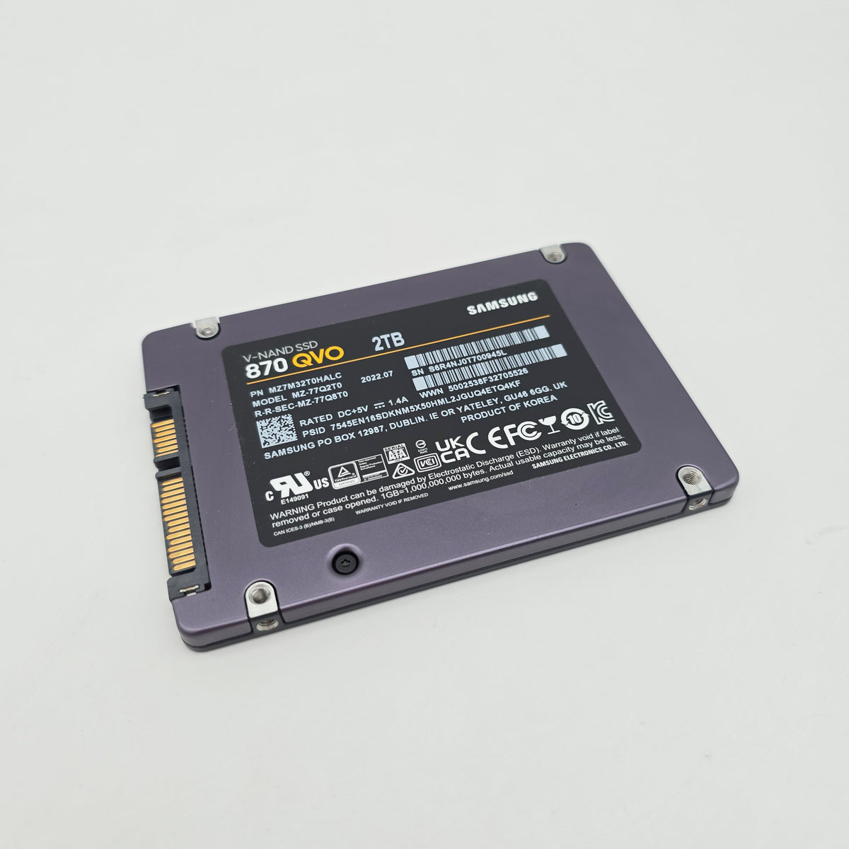 Samsung 870 QVO 2TB, SATA SSD Storage