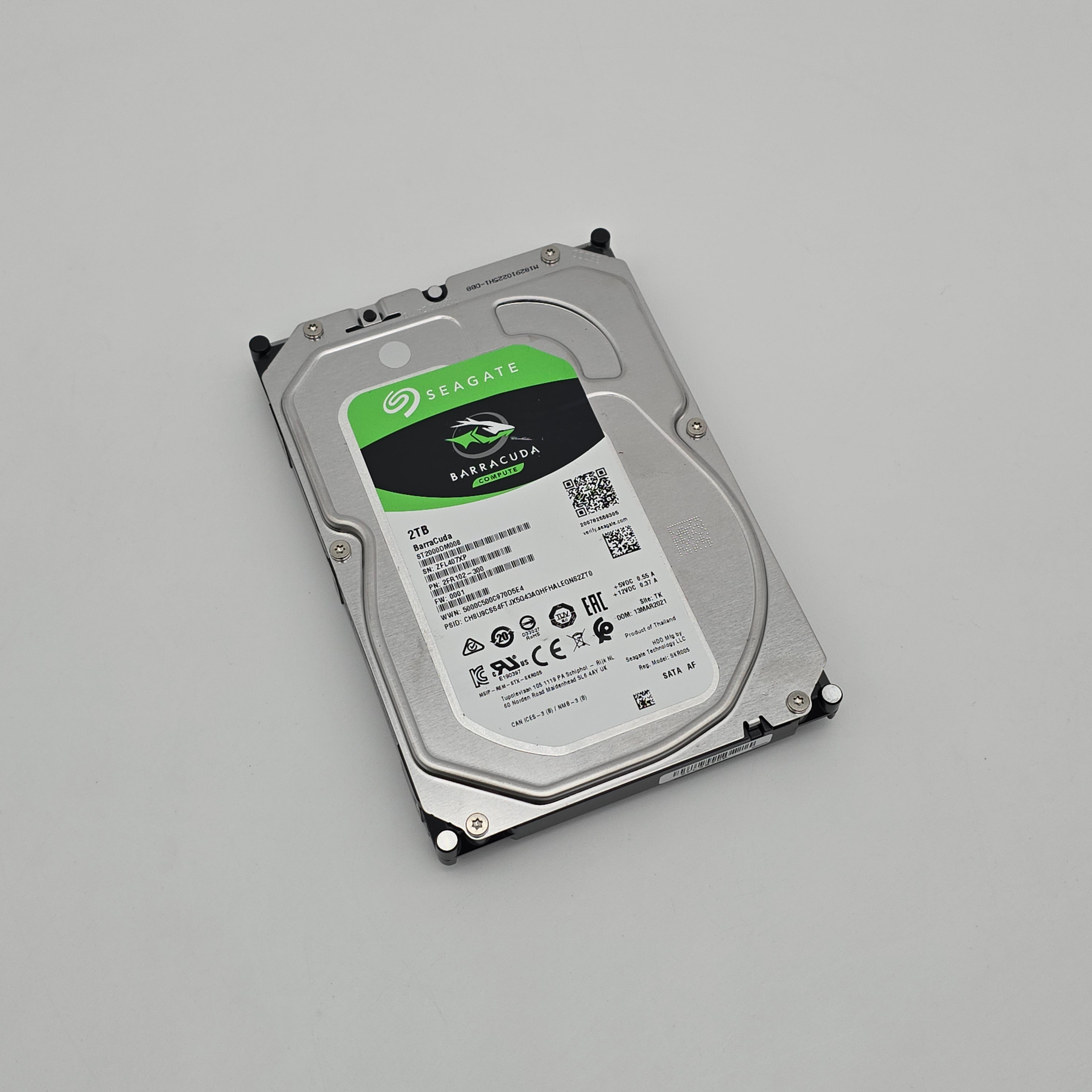 Seagate Barracuda 2TB SATA HDD, Internal Hard Drive Disk, 3.5 Inch SATA 6 Gb/s, 7,200 RPM, 64 MB Cache