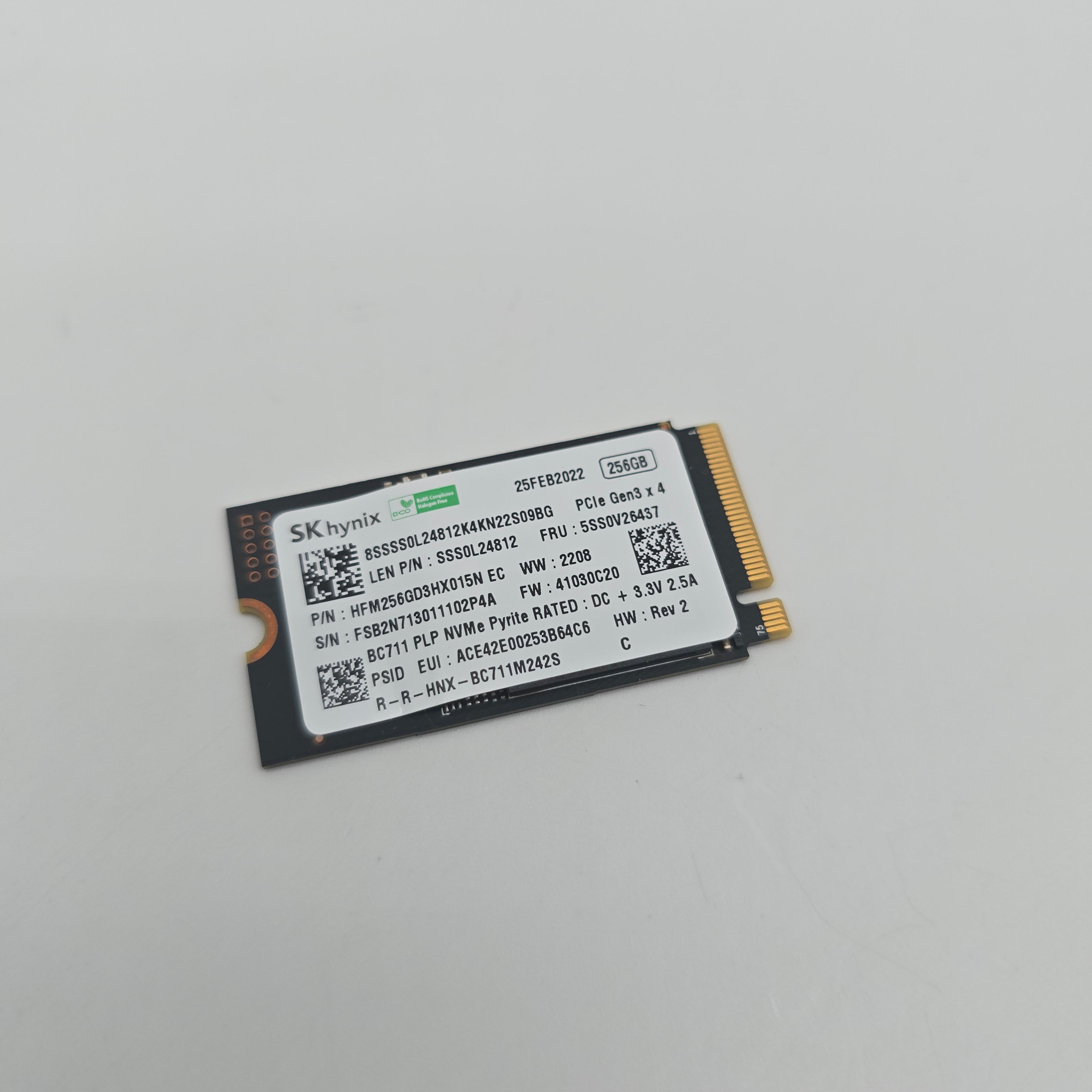 SK Hynix BC711 256GB M.2 NVMe Gen3 SSD, Internal Gaming Solid State Drive Storage