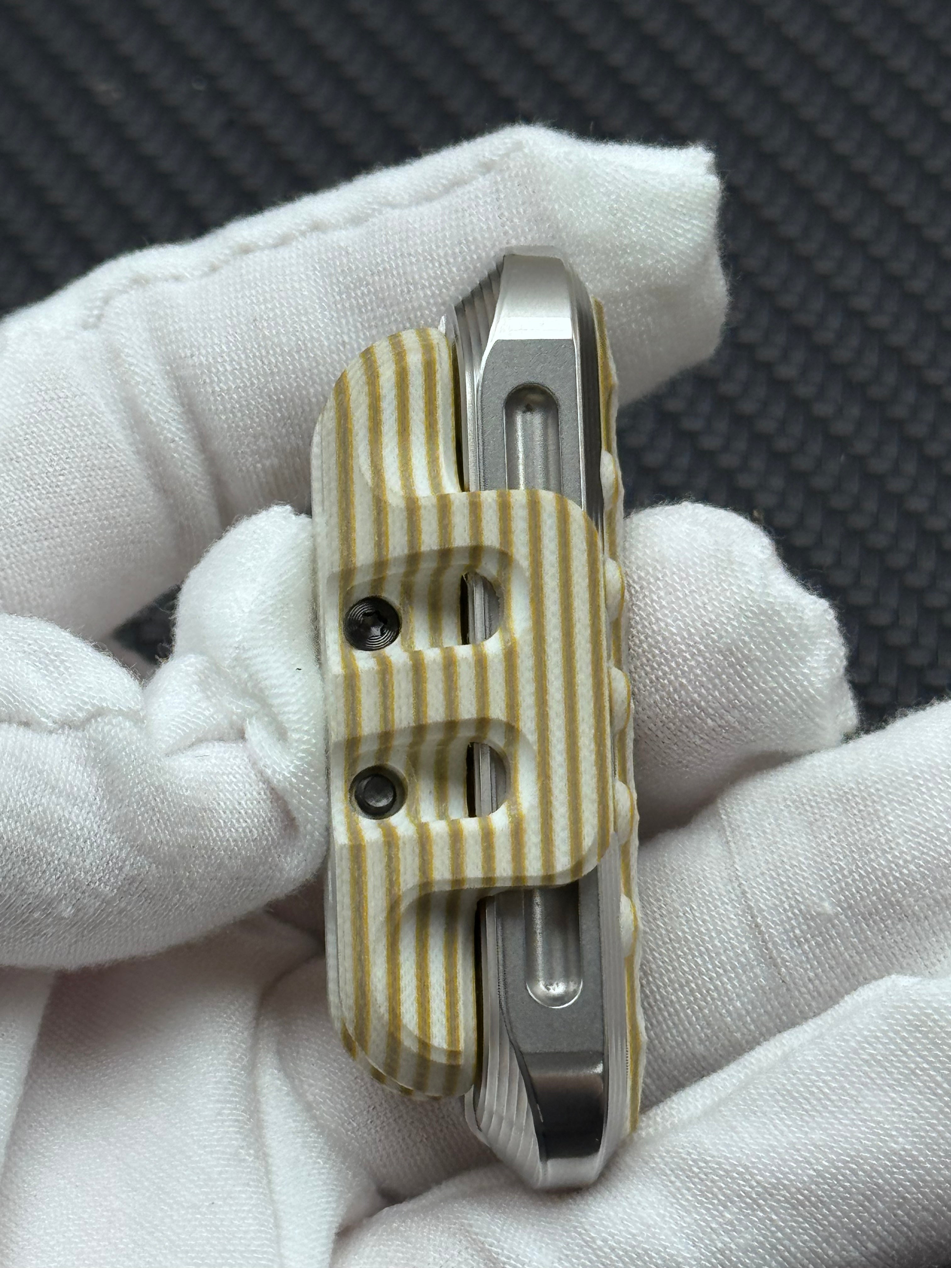 EXOSKELETON G10 Yellow Grey White Bone Core Stainless Steel