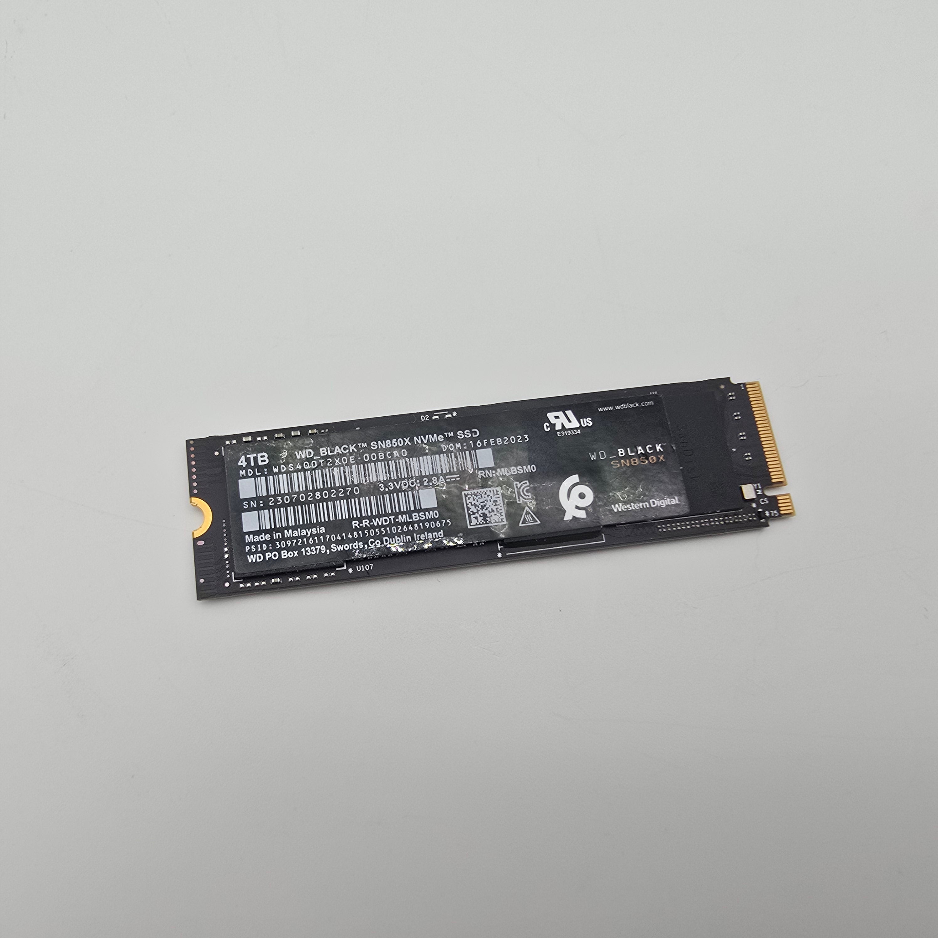 Western Digital WD_Black SN850X 4TB, NVMe SSD Storage